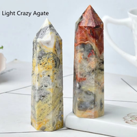 Vente en gros de tours hexagonales en cristal de quartz naturel pour la guérison énergétique, la méditation, le Reiki et les chakras