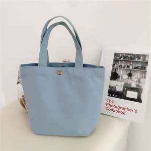 Eco-Friendly <b>Mini</b> Cotton Tote Lunch Bag Letter Pattern Custom Logo Screen Printing Custom Colors 10-14Oz Thickness Bag Shopping - Product Image 3