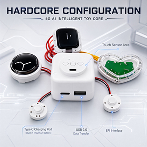 Boîtier de base d'interaction vocale IA 4G avec module 4G, carte mère PCBA personnalisable pour jouet en peluche DIY, module de chat intégré pour jouet en peluche IA - Product Image 3