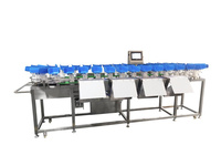 Peseuse combinée à plateaux rotatifs pour crevettes, poissons, fruits de mer, volailles et poulet