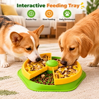 Bol interactif pour animaux de compagnie en plastique ABS durable, rotatif, à alimentation lente, pour chat et chien, distributeur de friandises