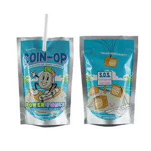 Custom Printed Food Grade Aluminum Foil Stand Up Pouch Plastic Drinking Water Bag For Fruit Juice