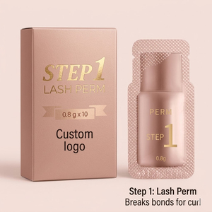 Kit Professionale per Lash Lift e <span class=keywords><strong>Laminazione</strong></span> Sopracciglia in Oro Rosa, Bustine Monouso, Soluzione a Rapida Azione con Cheratina, Etichetta Privata - Product Image 1