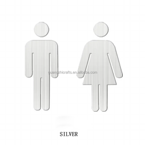 Amovible Acrylique Hommes Femmes Mur Signe Autocollants Salle De Lavage Mur Acrylique <span class=keywords><strong>Miroir</strong></span> Autocollant 3D <span class=keywords><strong>Miroir</strong></span> Public Toilette Acrylique Signe - Product Image 6