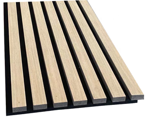 Panneau <span class=keywords><strong>mural</strong></span> <span class=keywords><strong>acoustique</strong></span> en bois pour hôtel, bureau, commerce, absorption du son, <span class=keywords><strong>revêtement</strong></span> <span class=keywords><strong>mural</strong></span> intérieur - Product Image 5