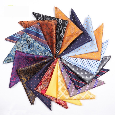 Vintage Hankies Floral Print Men's Pocket Square Handkerchiefs 25*25cm