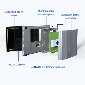 All-<span class=keywords><strong>in</strong></span>-One không quạt 12.1/13.3 inch công nghiệp PC Bảng điều chỉnh màn hình hiển thị màn hình cảm ứng với I7/i5 <span class=keywords><strong>CPU</strong></span> đen bạc ổn định trong kho - Product Image 3