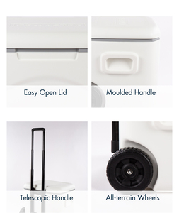 Glacière portable de grande capacité de 57 L avec poignée rigide - Product Image 5