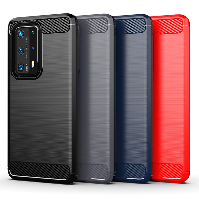 Suitable for Huawei P40 Pro P30 LITE P30 PRO Carbon Fiber Mobile Phone Bag Soft Shockproof TPU Anti-slip Mobile Phone Case.