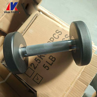 Ensemble d'haltères en PU pour usage commercial, équipement de gym, poids libres, haltères de 5 kg et 10 kg, haltères en uréthane pour la remise en forme