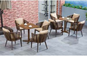 Tables de café pour restaurants en plein air, tables de jardin, tables de terrasse, tables en MDF avec structure en métal, tables de loisirs - Product Image 4
