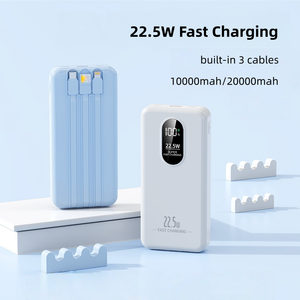 Hot Selling-Produkte Tragbare schlanke 20000mAh Power Bank 10000mAh 22,5 W Schnell lade trend Eingebaute Typ-C-Kabel-Power banks - Product Image 2