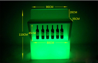Meuble de bar avec support pour téléviseur LED en plastique PE imperméable pour l'extérieur, grand bar avec vitrine