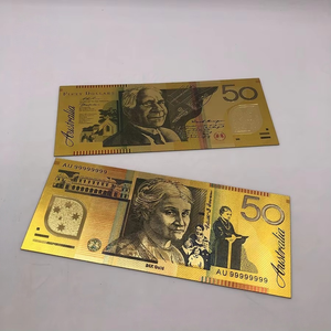 Billet de banque commémoratif vintage imprimé à l'<span class=keywords><strong>or</strong></span>, style australien, objet de collection, souvenir pour mariage, décoration d'Halloween - Product Image 5