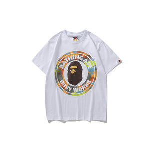 T-shirt en coton tricoté 100 % pour homme, imprimé par transfert thermique, écologique, respirant, coupe ample, décontracté, grandes tailles, avec logos, logo frontal - Product Image 6