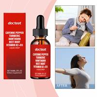 Docteat – Gouttes liquides de piment de Cayenne en gros sous marque privée avec hawthorne, racine de betterave, curcuma et suppléments vitaminiques