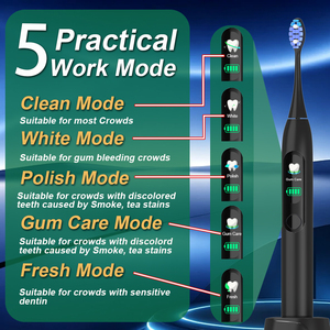 Cepillo <span class=keywords><strong>de</strong></span> <span class=keywords><strong>Dientes</strong></span> Eléctrico Electrónico, Cepillo Dental Sónico Recargable a Prueba <span class=keywords><strong>de</strong></span> Agua, Éxito <span class=keywords><strong>de</strong></span> Ventas en <span class=keywords><strong>Amazon</strong></span> 2026 - Product Image 2