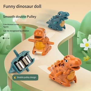 Juego de Montaña Rusa con tobogán de aventura eléctrico para interiores, pista de carreras de dinosaurios para niños pequeños con música ligera, regalo de plástico para niños - Product Image 6