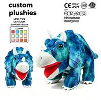 Adorable jouet en peluche dinosaure brodé, super doux, rembourrage en coton PP, accessoires mignons et câlins pour enfants