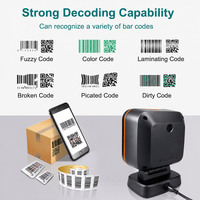 Lecteur de codes-barres de bureau haute vitesse YUANAIDC 1D 2D QR omnidirectionnel USB pour les points de vente, les magasins de détail et les entrepôts