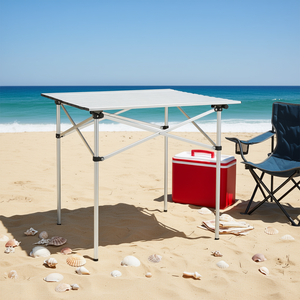 Table de camping pliable en aluminium 24x16 pouces, table d'appoint portable pour plage, pique-nique, voyage - Product Image 2