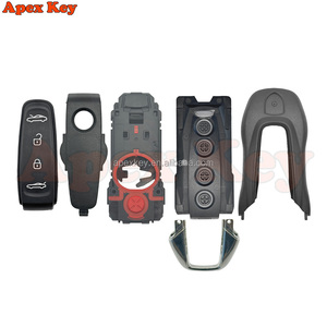 Carcasa de Repuesto para Llave de Coche Por-sche de Alta Calidad con Adhesivo, Material ABS, Color Negro, 4 Botones - Product Image 2