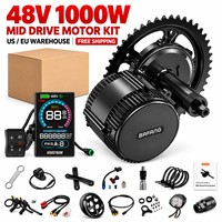 Kit de conversion de moteur central pour vélo électrique 48V 1000W avec écran couleur et contrôleur, compatible BSA 68mm 73mm, en stock UE/US