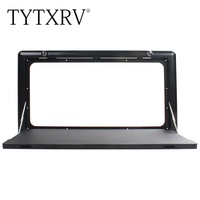 TYTXRV 800*450mm Wohnmobil Klapptisch mit LED-Beleuchtung, Abschließbarer Schwarz Außen Picknick Wandmontierter Tisch für Camper
