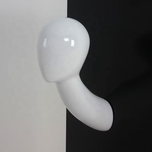 Wall Mounted Fiberglass Mannequin <b>Head</b> for Wig Lightweight Durable Display Tool for Wigs Hats and Glasses - Product Image 1