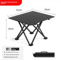 Table pliante rectangulaire simple et compacte avec pieds repliables, design Egg Roll, style décontracté, portable, pour marché nocturne extérieur