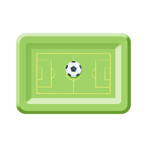 DAMAI - Platos, Servilletas y Vasos de Papel Desechables con Diseño de Campo de Fútbol Verde, para Fiestas de Cumpleaños - Product Image 4