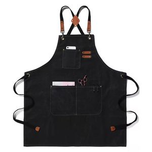 Custom Logo Waterproof Oil-proof 100% Cotton Canvas Cooking Kitchen <b>Aprons</b> Tool <b>Work</b> Florist Garden Stylish <b>Apron</b> for Men - Product Image 1