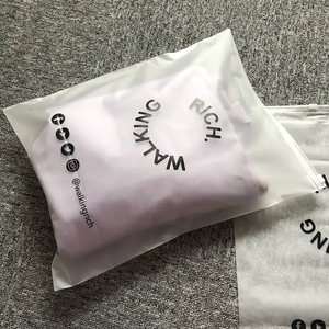 의류 포장을위한 사용자 정의 인쇄 투명 젖빛 플라스틱 지퍼 가방 도매 주문 허용 - Product Image 2