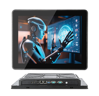 Ordinateur à écran tactile capacitif industriel tout-en-un de 12.1 pouces avec fenêtre Linux