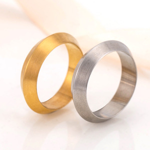 Geometric <b>Titanium</b> Steel <b>Ring</b> Unisex Gold Silver Color Fashion Jewelry Gift - Product Image 1