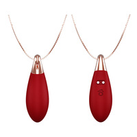 Collier vibrant en forme de rose, recharge magnétique, 10 fréquences, pendentif vibrant, vibrateur puissant pour femmes, jouet sexuel