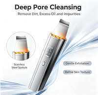 Nettoyeur de peau à ultrasons, machine de nettoyage en profondeur du visage, pelle exfoliante, nettoyeur de pores du visage, instrument de beauté exfoliant pour la peau