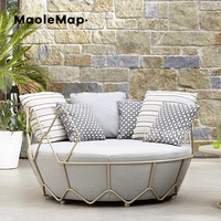 Balançoire Chaise Patio Jardin Daybed Chaise Longue Extérieure Terrasse Piscine Balcon Arrière-Cour Suspendus Rotin Oeuf Chaise Balançoire Canapé Nordique