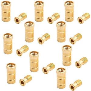 Ancrages de couverture de piscine en laiton, filetage 9/16 x 12, longueur 1,63 pouces, pour l'installation sur terrasse en pavés de béton, paquet de 10 - Product Image 1