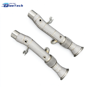 ท่อไอเสียดาวน์ไลต์เทอร์โบไหลสูงสำหรับ Ferrari 296 GTB GTS 3.0L V6 F163เทอร์โบไฮบริดคู่304 SS ใส่ได้โดยตรงพร้อมตัวป้องกันความร้อน - Product Image 1