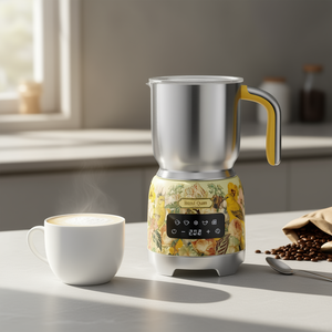 Mousseur à lait électrique Hazel Quinn 5 en 1, température variable, acier inoxydable, commande tactile, pour la maison - Product Image 2