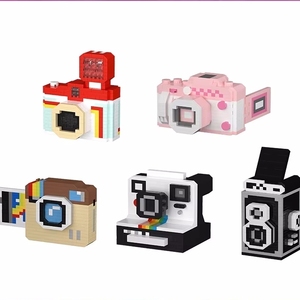 DIY Camera Animals Nature Micro-Particle Assembly Mini Model Plastic Building <span class=keywords><strong>Blocks</strong></span> Ornaments 6705-6709 40-Piece DIY Toy <span class=keywords><strong>Drop</strong></span> - Product Image 2