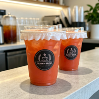 Gobelets en plastique de qualité industrielle pour lignes de remplissage haute vitesse et distribution de boissons à grande échelle, idéaux pour la restauration professionnelle
