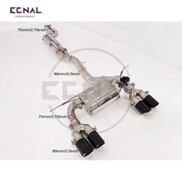 Pour BMW M2C F87 S55 3.0T, échappement Catback Valvedtronic, tube central simple, acier inoxydable avec intégration de soupape, son profond, course sportive