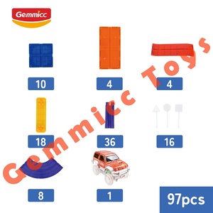 Tuiles magnétiques en plastique pour les tout-petits, jouets de construction magnétiques, apprentissage STEM, cadeaux sensoriels d'anniversaire pour les garçons et les filles de 4 à 6 ans - Product Image 2