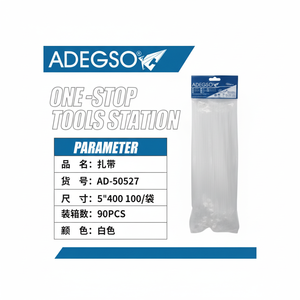 Vente en gros 90 attaches de câble autobloquantes en nylon 66 5mm x 400mm Pack de fixation en plastique gestion sécurisée des câbles - Product Image 1