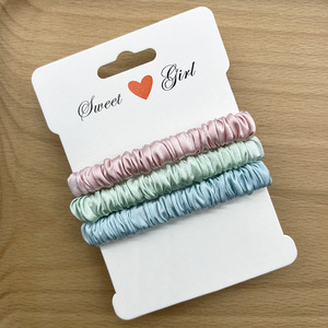 Hot Selling <strong>Small</strong> Hair <strong>Scrunchies</strong> 1cm100 Mulberry Hair Band <strong>Scrunchies</strong> Without Pulling Hair <strong>Silk</strong> Satin Band Ponytail Accessories - Product Image 4