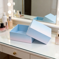Boîte cosmétique magnétique personnalisée avec votre propre logo d'entreprise pour un emballage de coffret cadeau vert ivoire de qualité supérieure pour un ensemble de soins de la peau