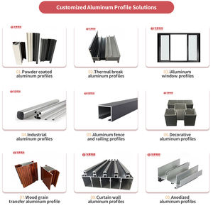 Perfiles de Aleación de Aluminio de Alta Calidad para Extrusión, Perfil de Aluminio para Muro Cortina LED, para Muro Cortina y Marco de Aluminio - Product Image 5