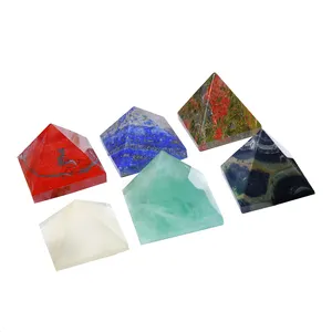 Atacado pirâmide preto amazon-Pedras de pirâmide cristal de ametista, cristais de quartzo rosa transparente, pedras de cura de alta qualidade